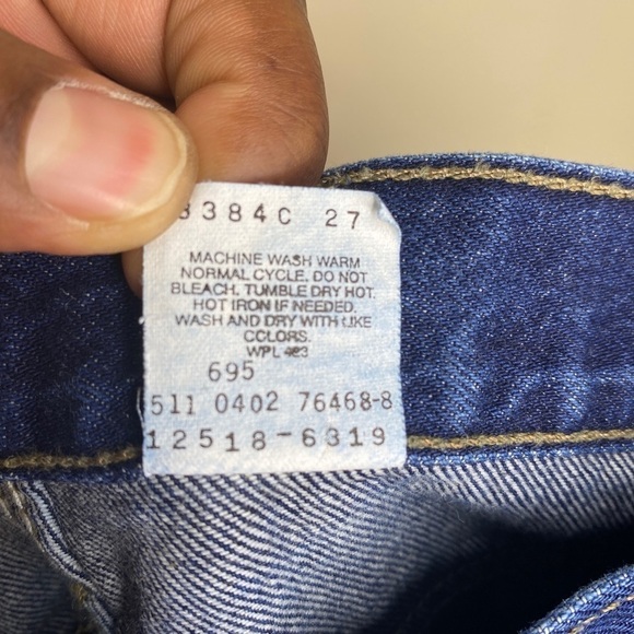 Levi’s Bootcut Dark Wash Low Rise Jeans Womens Casual Made in USA VTG - Picture 6 of 8